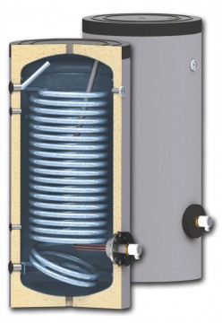 poza Boiler cu serpentina marita pentru instalatii cu pompe de caldura model SWPN 200