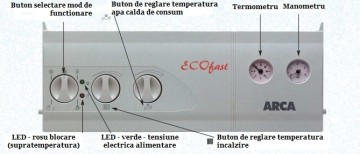 Poza Centrala termica pe gaz ARCA ECOFAST - panou de comanda